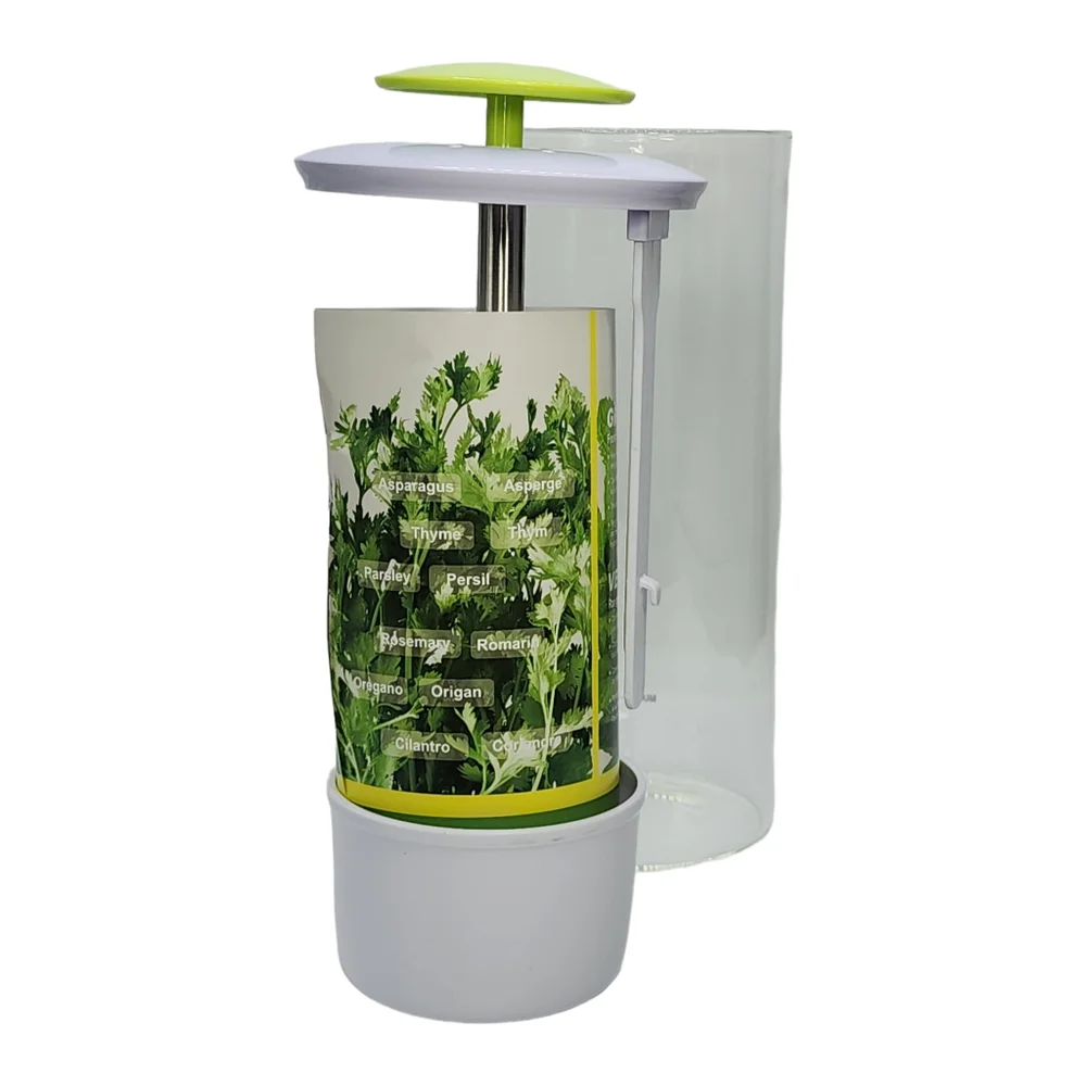 Cleae Borosilicate Glass Herb Keeper and Herb‎ Storage Container 12.2x4.7in
